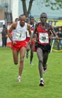 Peter Lemuya outsprints No 3 Tewodros Shiferaw to win the 2012 Blaydon Races on June 9th.